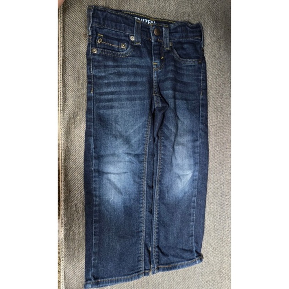 Denizen Levi's Boys Slim‎ Fit Jeans Dark Wash Adjustable Waist Size 4 81613-0002